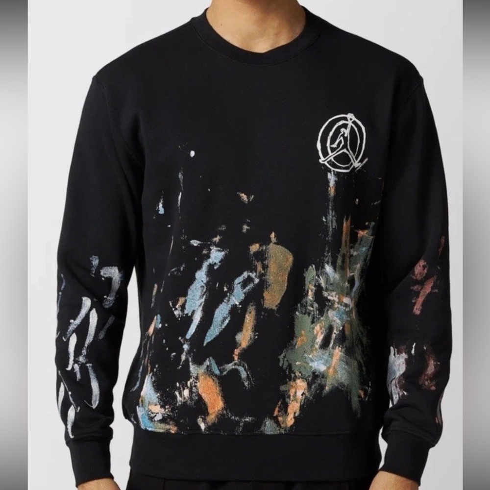 Jordan Artist Series by Jammie Holmes Fleece Crew-Neck Size M